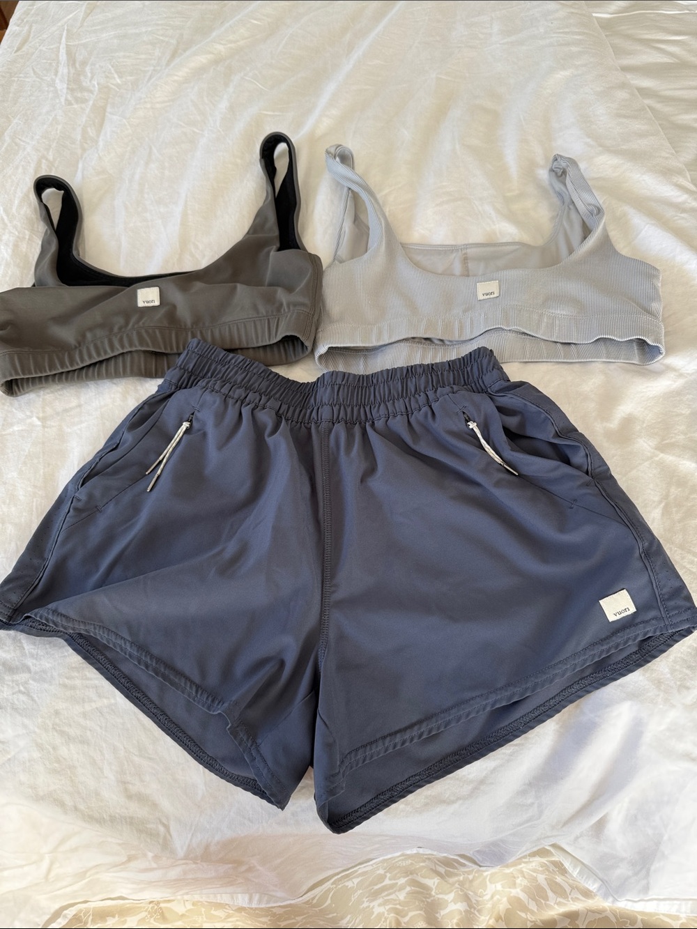 Bundle of 3 Vuori sports bra Athletic and shorts – Women's Lightweight Performan